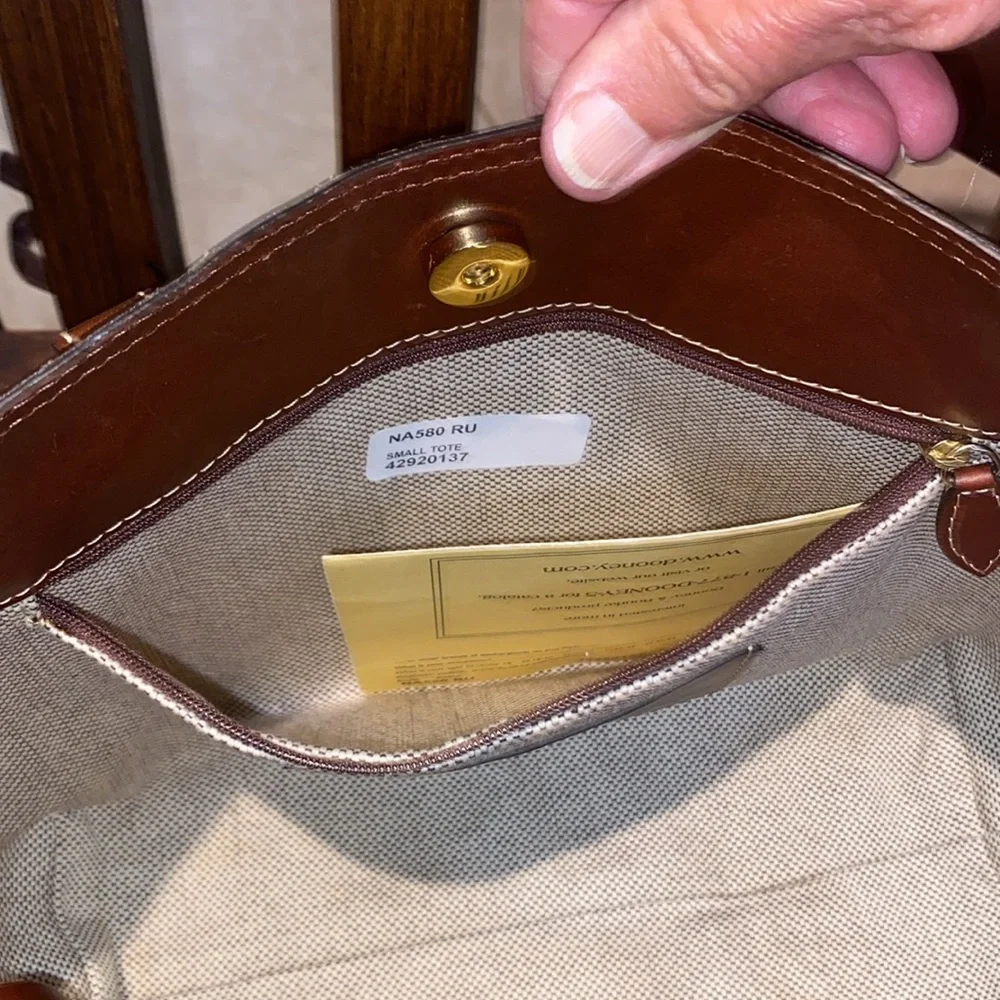 Dooney & Bourke Pumpkin Burnt Orange Monogram Canvas Small Tote,New without tags - Picture 10 of 15